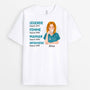 1145AFR1 Cadeau Personnalise T shirt Epouse Maman Mamie Infirmiere Geniale