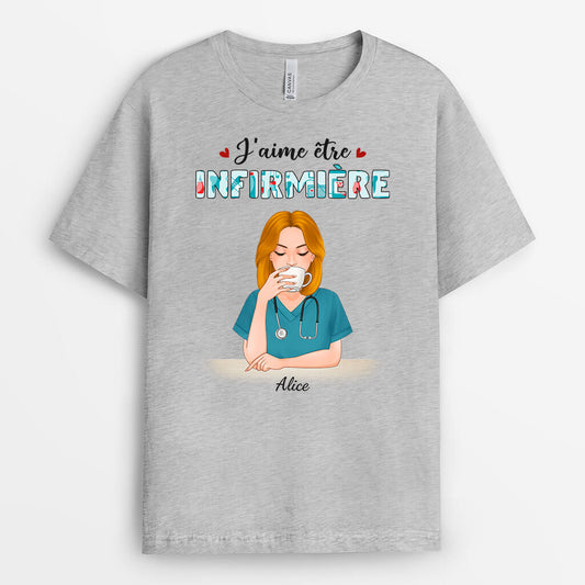 1149AFR1 Cadeau Personnalise T shirt Cape Infirmier Infirmiere