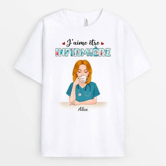 1149AFR2 Cadeau Personnalise T shirt Cape Infirmier Infirmiere