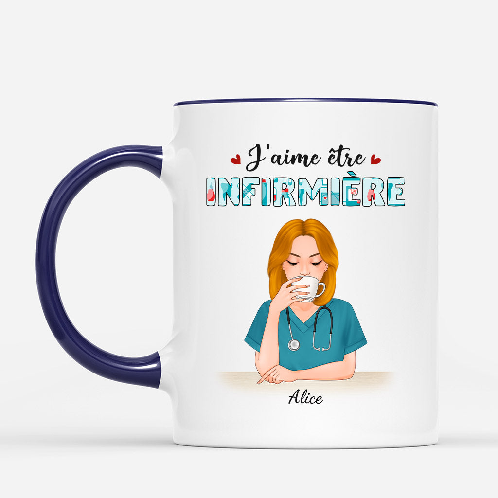 Mug J'aime Être Infirmière Personnalisé - Cadeau Plus