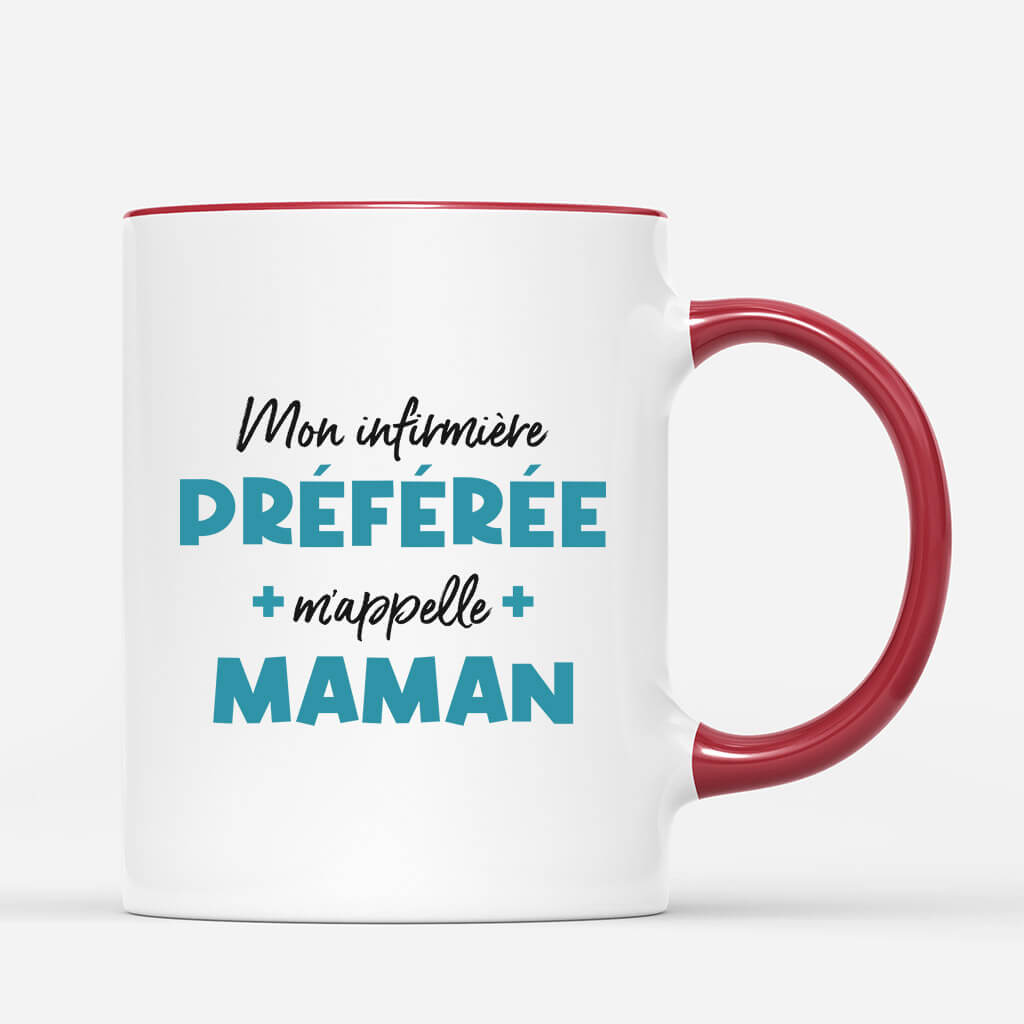 1151MFR3 Cadeau Personnalise Mug Infirmiere Preferee Maman