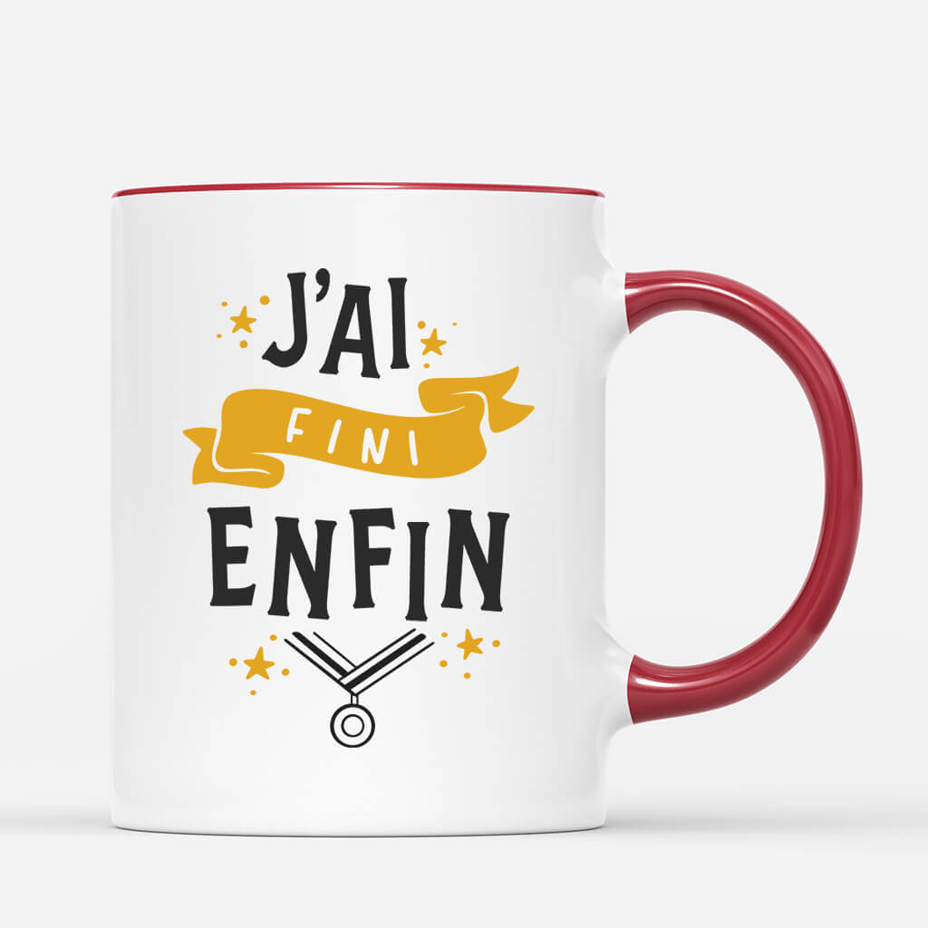 1155MFR3 Cadeau Personnalise Mug Fini Enfin Diplomes