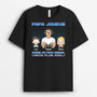 1160AFR2 Cadeau Personnalise T shirt Papa Joueur Pere