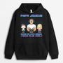 1160HFR2 Cadeau Personnalise Sweat a Capuche Papa Joueur Pere