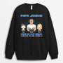 1160WFR2 Cadeau Personnalise Sweatshirt Papa Joueur Pere