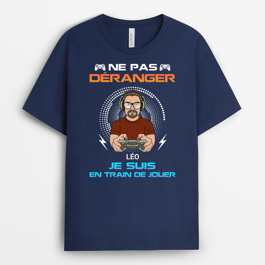 1162AFR1 adeau Personnalise T shirt Deranger Jouer Joueur