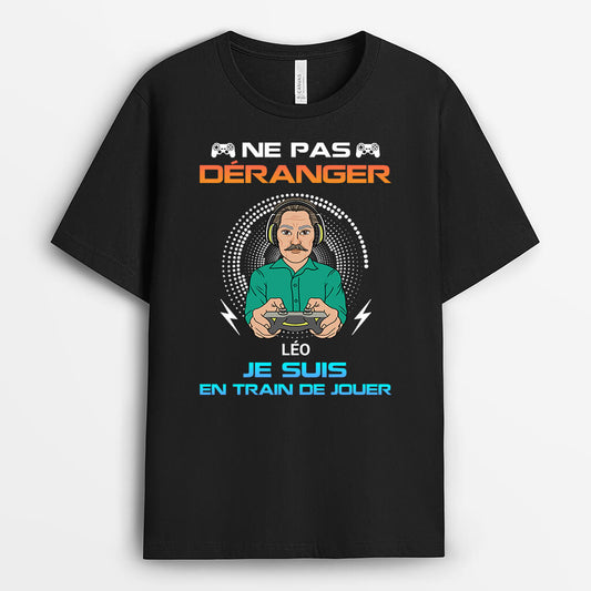 1162AFR2 adeau Personnalise T shirt Deranger Jouer Joueur