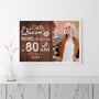 1165SFR3 Cadeau Personnalise Poster Queen Fabuleux 80 Ans Mamie