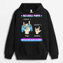 1166HFR2 Cadeau Personnalise Sweat a Capuche Niveau Papa Gamer Pere