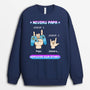 1166WFR1 Cadeau Personnalise Sweatshirt Niveau Papa Gamer Pere