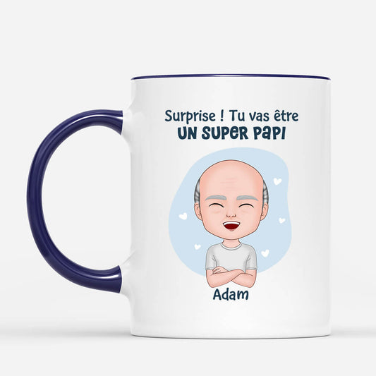 1172MFR2 Cadeau Personnalise Mug Surprise Super Papa Pere