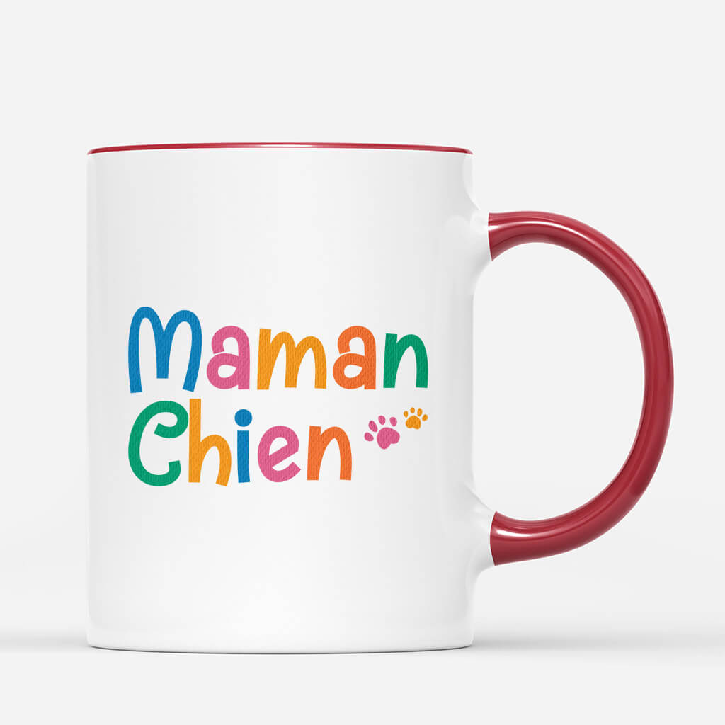 1176MFR3 Cadeau Personnalise Mug Maman Chien Photo Amoureux des chiens