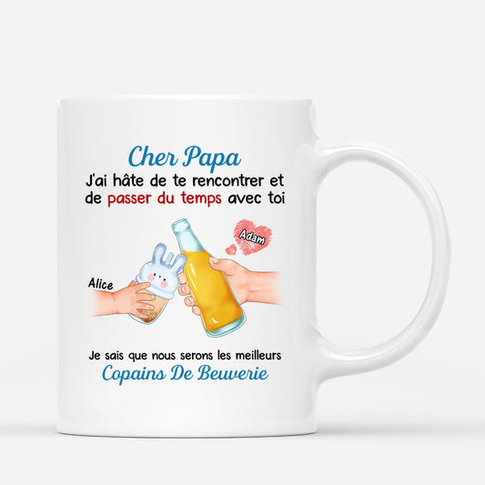 1177MFR1 Cadeau Personnalise Mug Hate Rencontrer Papa Pere