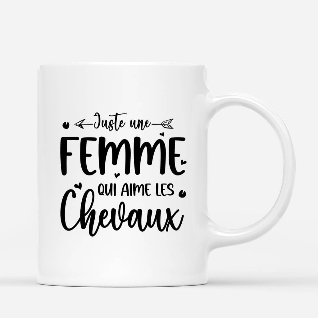 1185MFR3 Cadeau Personnalise Mug Fille Chevaux Amoureux des animaux