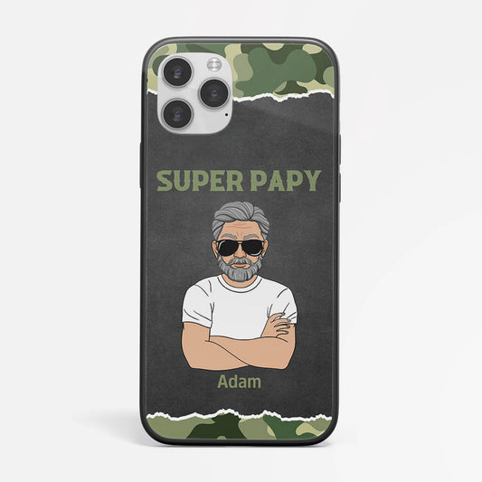 1192FR1 Cadeau Personnalise Coque Telephone Super Papa