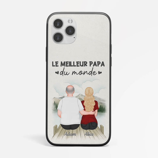 1194FFR1 Cadeau Personnalise Coque Telephone Meilleur Papa Monde Pere