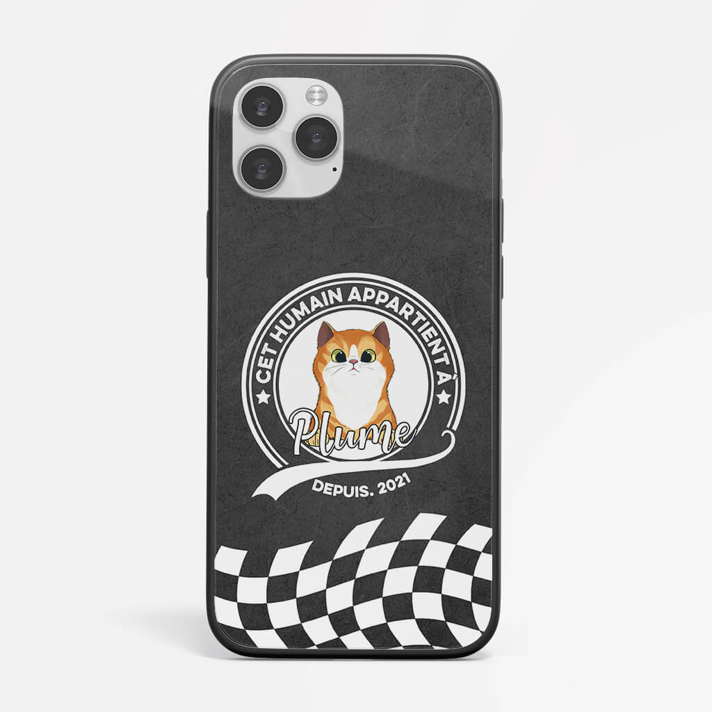 1198FFR2 Cadeau Personnalise Coque Telephone Humain Appartient Chat Amoureux des animaux_2182303a 88e5 43bb 8a54 90e85a6807bf