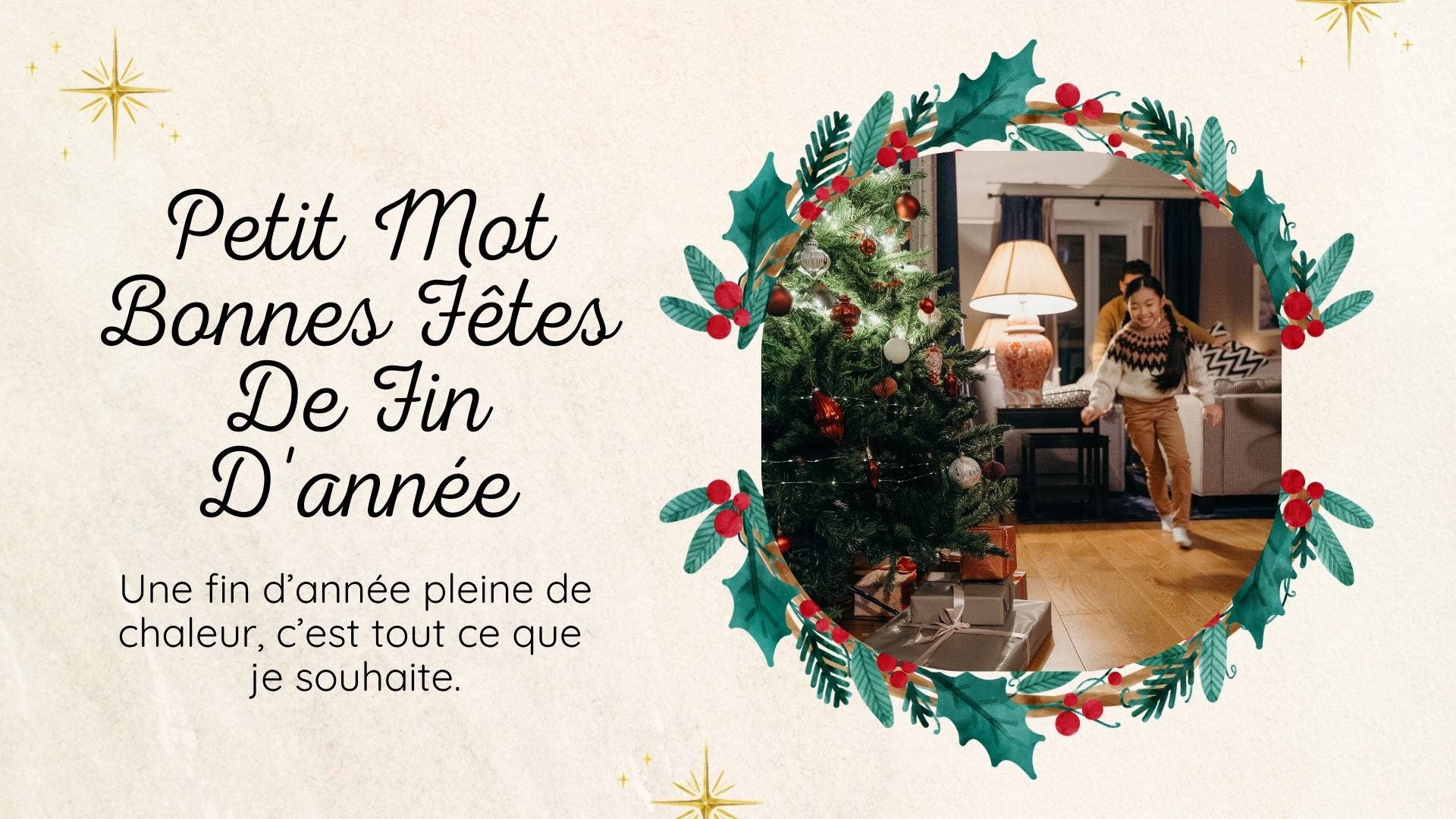 Petit Mot Pour Souhaiter De Bonnes Fêtes De Fin D'année​