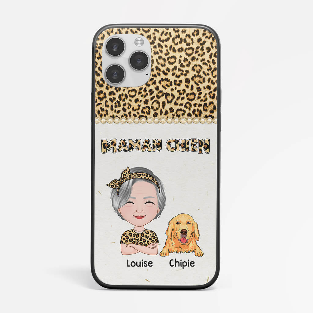 1200FFR2 Cadeau Personnalise Coque Telephone Maman Chien Amoureux des animaux