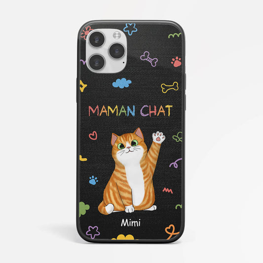 1201FFR1 Cadeau Personnalise Coque Telephone Maman Chat Papa Chat Amoureux des animaux_39973ba6 a217 4df4 a834 699912af04e6