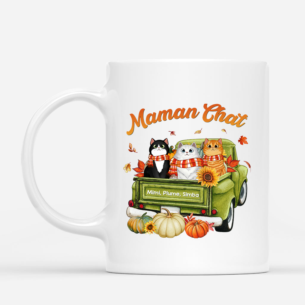 1207MFR1 Cadeau Personnalise Mug Maman Chat Papa Chat Automne Amoureux des animaux_22ad6286 20ef 44f6 933a b40ef65f5e9a