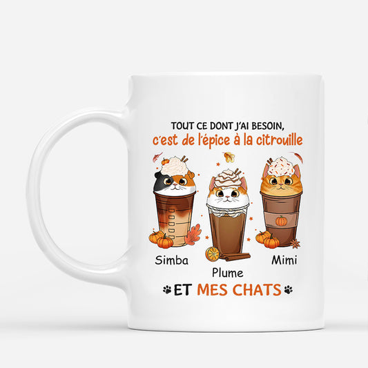 1208MFR1 Cadeau Personnalise Mug Besoin Epice Citroulle Chat Amoureux des animaux_66a0c1c5 d85b 4009 b05b 57568ad4dbb7