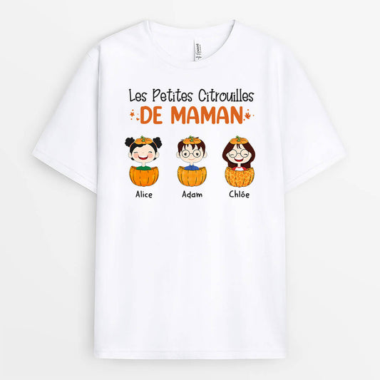 1213AFR1 Cadeau Personnalise T shirt Citrouilles Mamie Grand mere