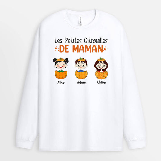 1213NFR1 Cadeau Personnalise Manches Longues Citrouilles Mamie Grand mere