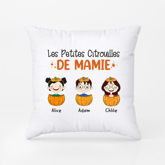 1213PFR2 Cadeau Personnalise Coussin Citrouilles Mamie Grand mere