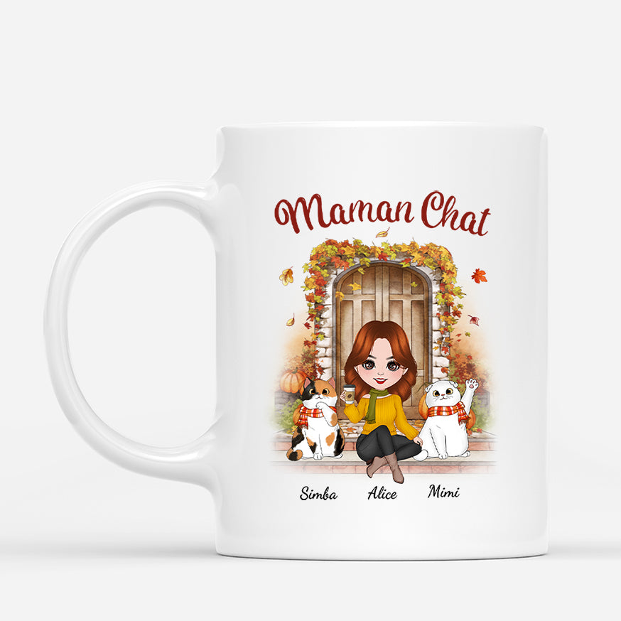 1216MFR1 Cadeau Personnalise Mug Maman Chien Automne Porte Amoureux des animaux_f88fac2b 0574 4a16 b86f 949e2e918e13