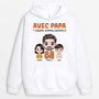 1219HFR1 Cadeau Personnalise Sweat a Capuche Copains Cochons Papa