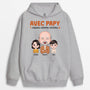 1219HFR2 Cadeau Personnalise Sweat a Capuche Copains Cochons Papa