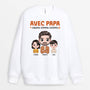 1219WFR1 Cadeau Personnalise Sweatshirt Copains Cochons Papa