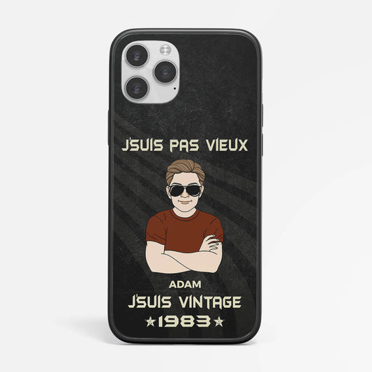 1229FFR1 coque de telephone je ne suis pas vieux je suis vintage 40 ans iphone 14 personnalisee