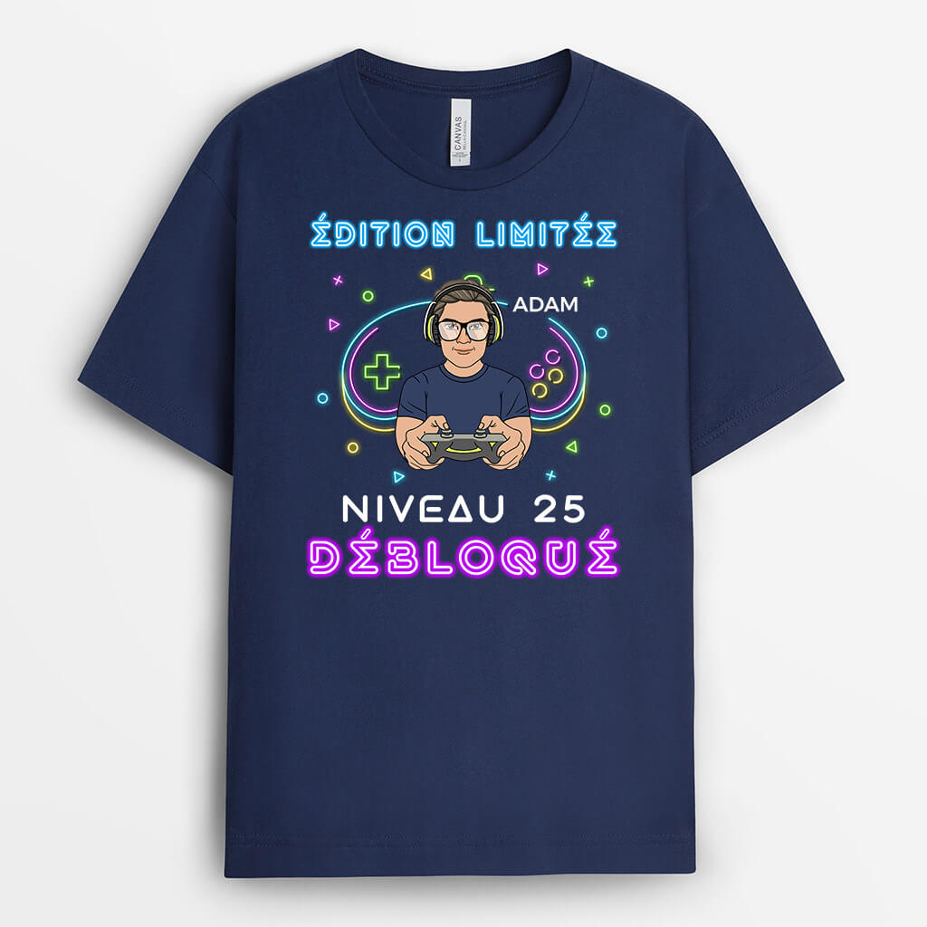 1241afr2 t shirt niveau 18 debloque personnalise