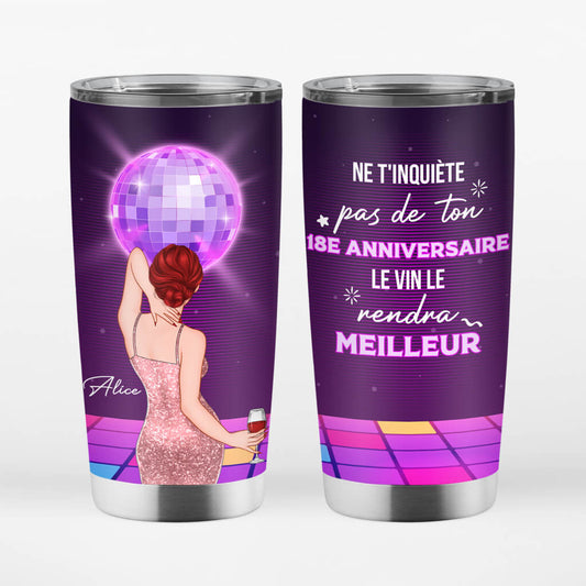 1242TFR1 mug isotherme ne tinquiete pas de ton 18e anniversaire personnalise