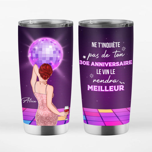 1242TFR1 mug isotherme ne tinquiete pas de ton 30e anniversaire vin personnalise