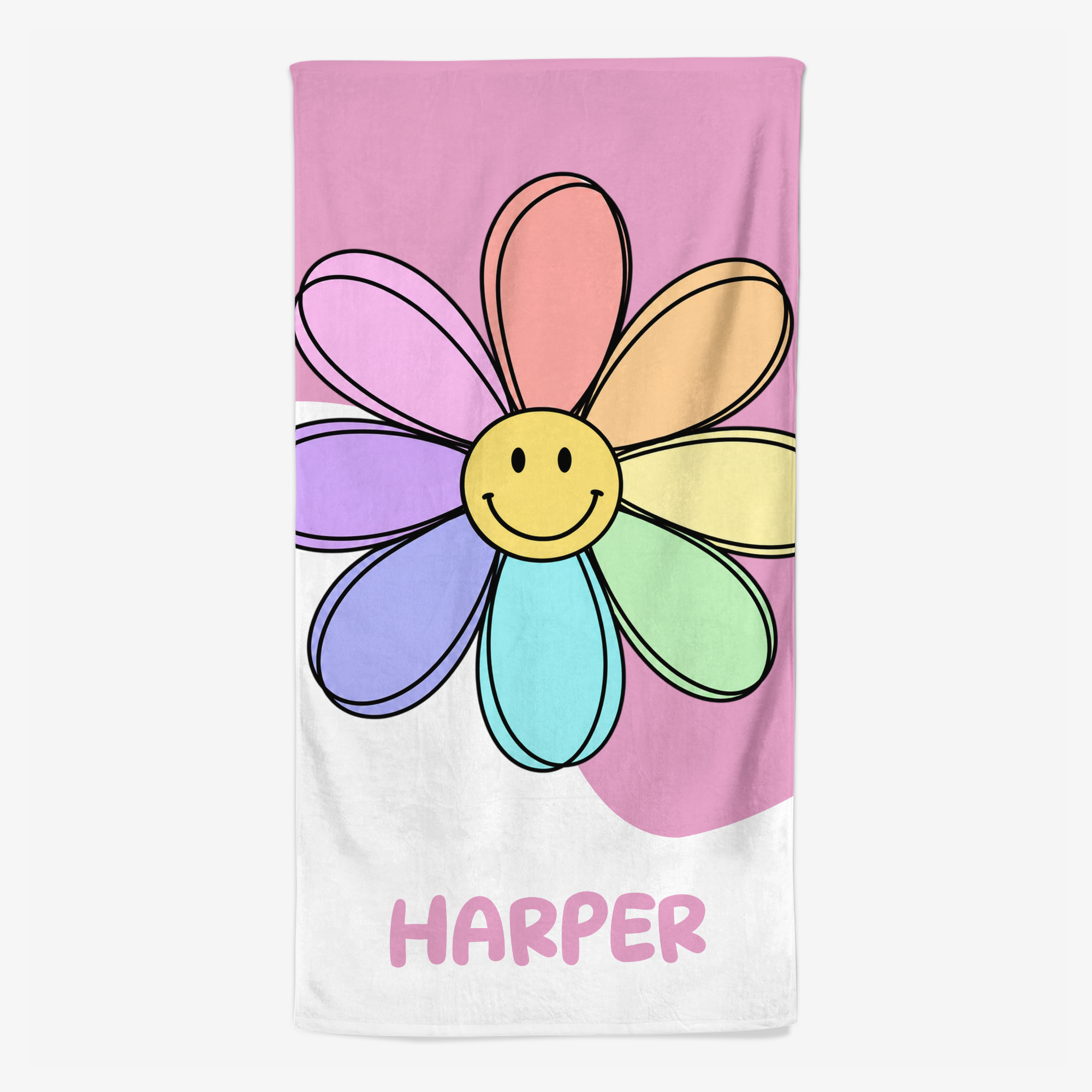 Serviette Plage Personnalisée - Cadeau Été Avec Dessin Fleur 商品缩略图