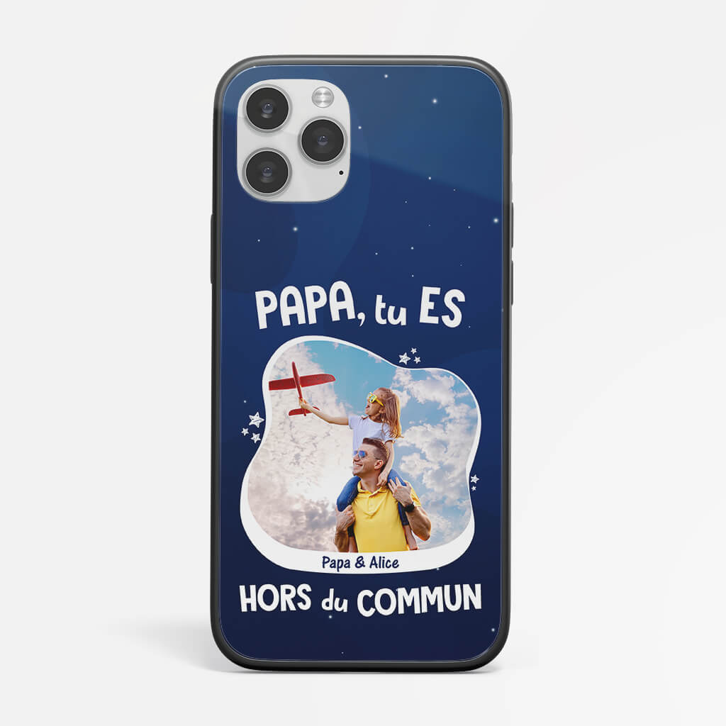 1254FFR1 coque de telephone iphone 12 papa tu es hors du commun fusee personnalisee