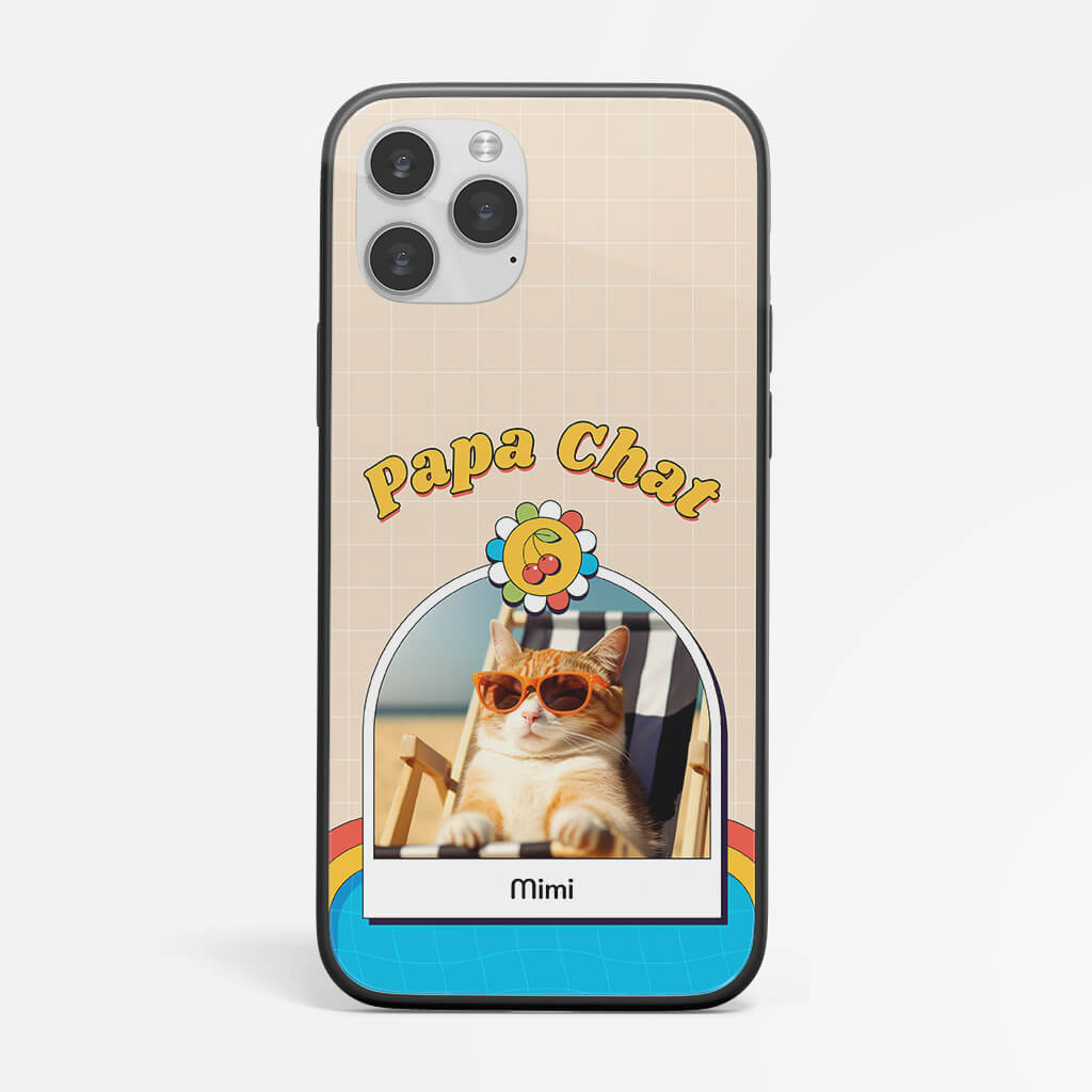 1265FFR2 coque de telephone iphone 13 maman chat avec photo et prenoms personnalisee