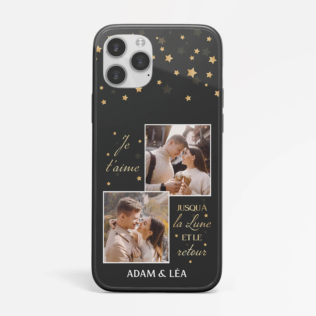 1279FFR1 coque de telephone iphone 12 je taime jusqua la lune et le retour personnalisee