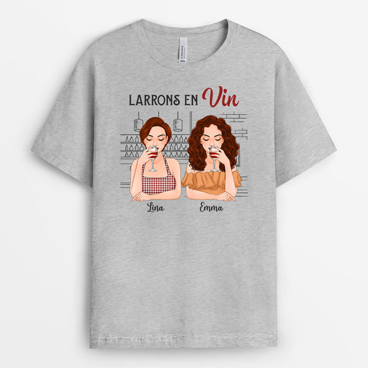 1281AFR2 t shirt larrons en vin personnalise