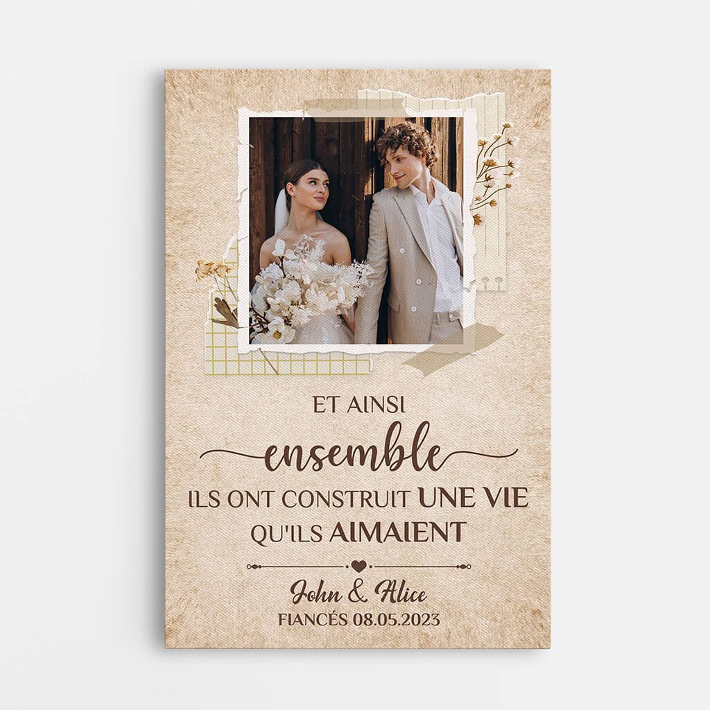 1285CFR1 toile ainsi ensemble ils ont construit une vie quils aimaient personnalisee