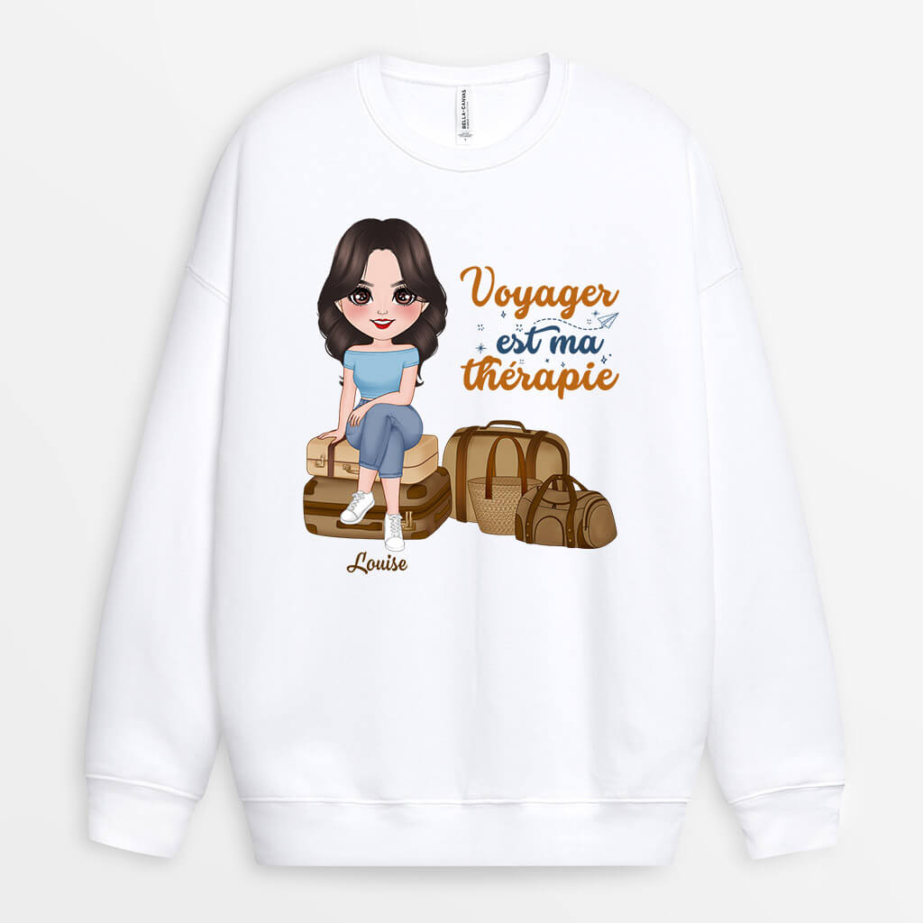 1290WFR2 sweatshirt voyager est ma therapie personnalise