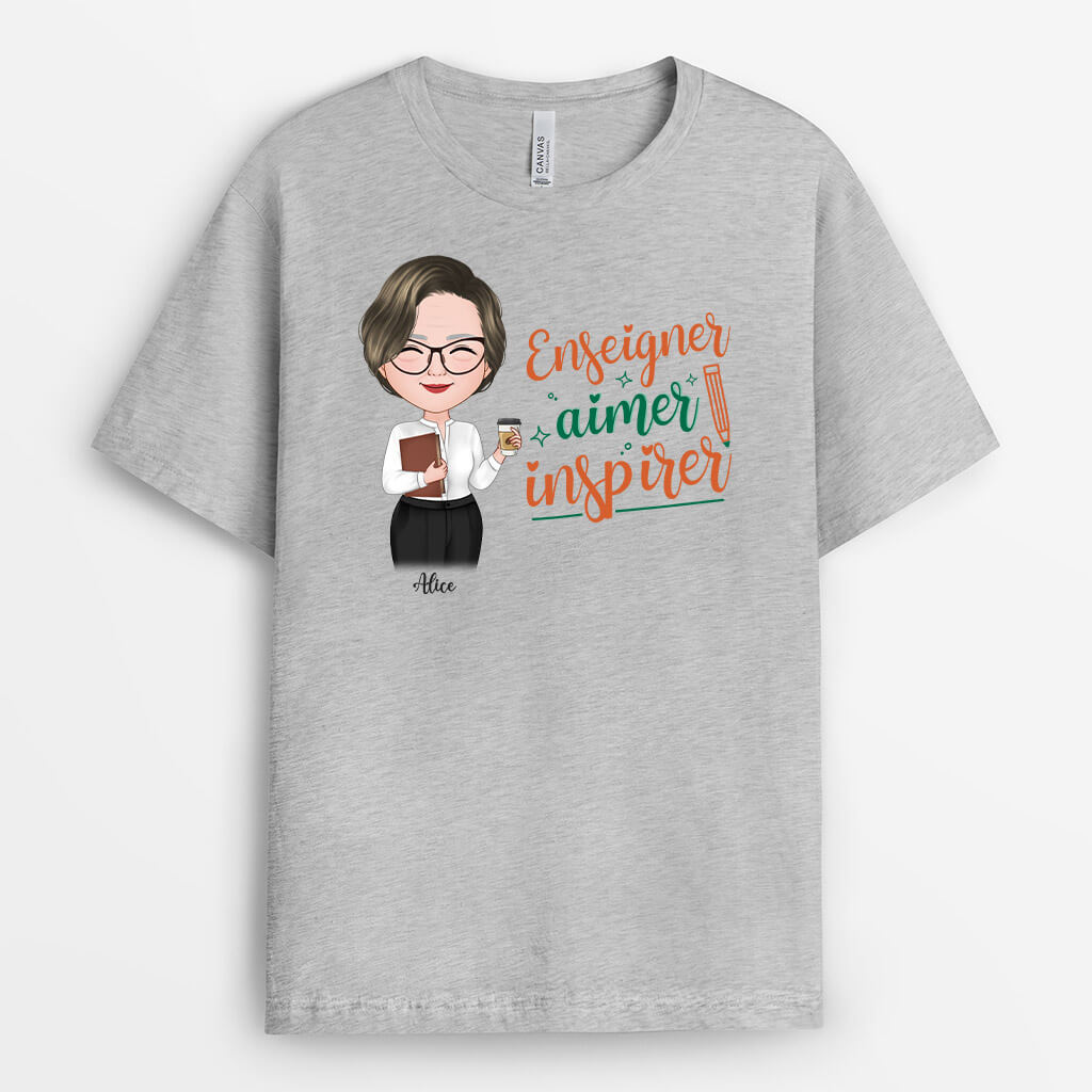 1291AFR2 t shirt enseigner aimer inspirer personnalise