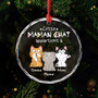 1295OFR1 ornement en verre personnalise avec chat mignon cette maman appartient a 1295o_d5e81a3b f95a 492e b0aa b06228ef96f1