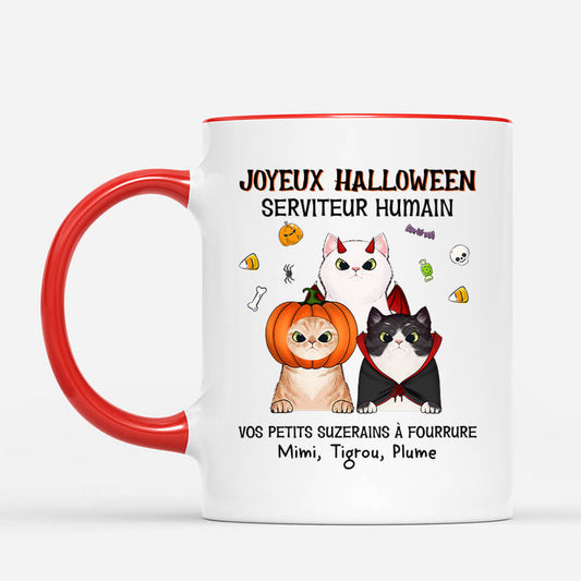 1316MFR2 mug joyeux halloween serviteur humain personnalise