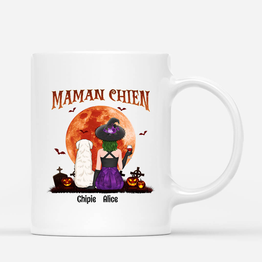 1322MFR1 mug maman chien halloween personnalise