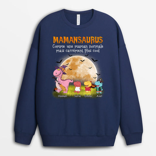 1326WFR2 sweatshirt mamiesaurus halloween personnalise