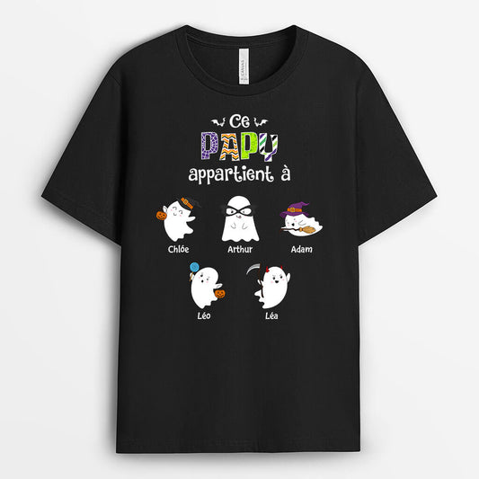 1332AFR1 t shirt ce papa effrayant appartient a personnalise